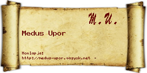 Medus Upor névjegykártya